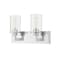 Z-Lite Savannah 2 Light Vanity, Chrome & Clear 462-2V-CH - alternate 5